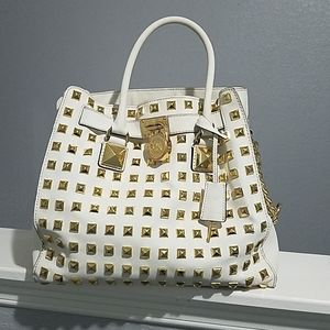 Michael Kors White Gold Studded
